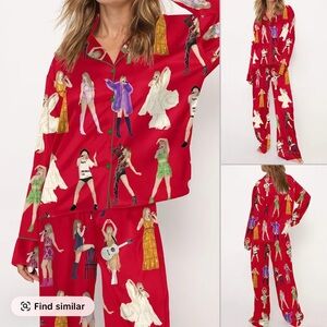 SHESHOW Pajama Set • Long Pants / Long Sleeve Shirt • Taylor Swift • Medium